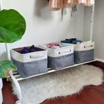 Load image into Gallery viewer, Storage Baskets, 3-Pack, Light Grey/White
