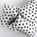 Load image into Gallery viewer, Black &amp; White Polka Dot Throw Pillow, 18x18&quot;
