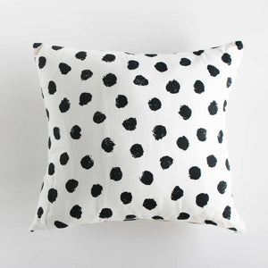 Black & White Polka Dot Throw Pillow, 18x18"