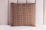Load image into Gallery viewer, Brown and Cream Abstract Throw Pillow
