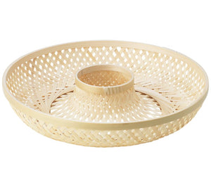 Round Bamboo Serving Basket