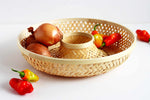 Load image into Gallery viewer, Round Bamboo Serving Basket
