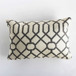 Load image into Gallery viewer, Grey &amp; Cream Intersecting Lumbar Pillow
