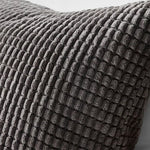Load image into Gallery viewer, Charcoal Grey Textured Throw Pillow, 20x20&quot;
