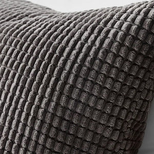 Charcoal Grey Textured Throw Pillow, 20x20"