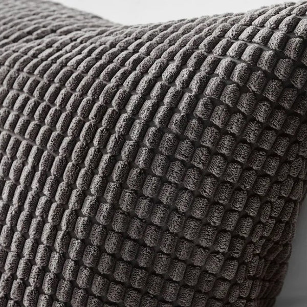 Charcoal Grey Textured Throw Pillow 20x20