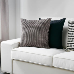 Charcoal Grey Textured Throw Pillow, 20x20"