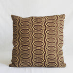 Load image into Gallery viewer, Brown and Cream Abstract Throw Pillow

