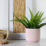 Load image into Gallery viewer, Pink ribbed plant pot
