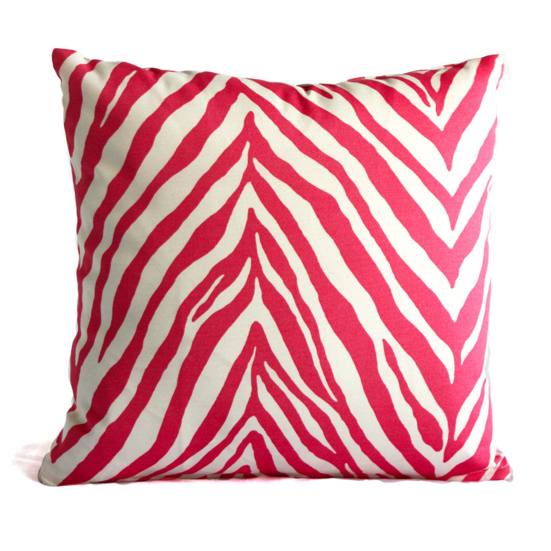 Zebra Print Throw Pillow, 16x16"